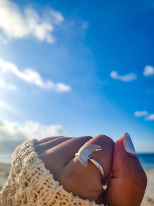 Anillo luna con Nácar