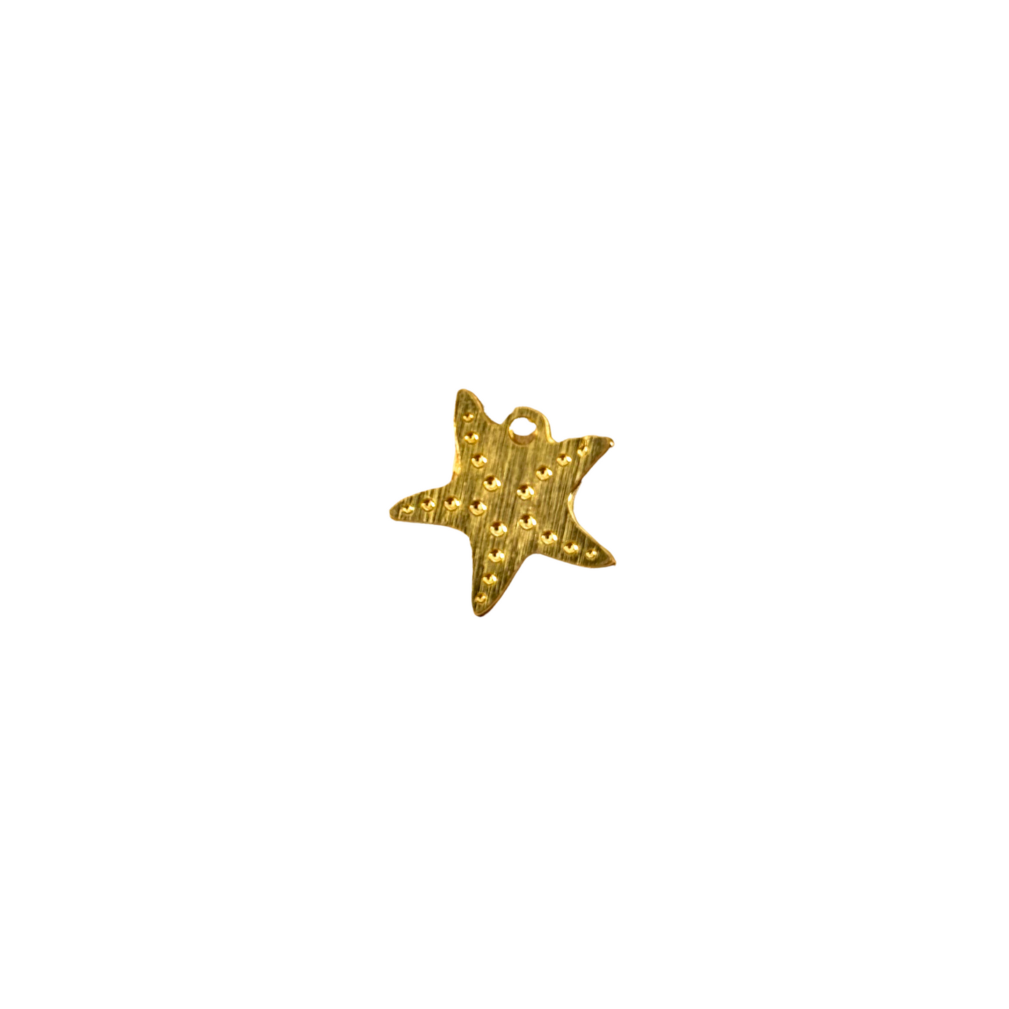 Charm estrella de mar mediana baño oro