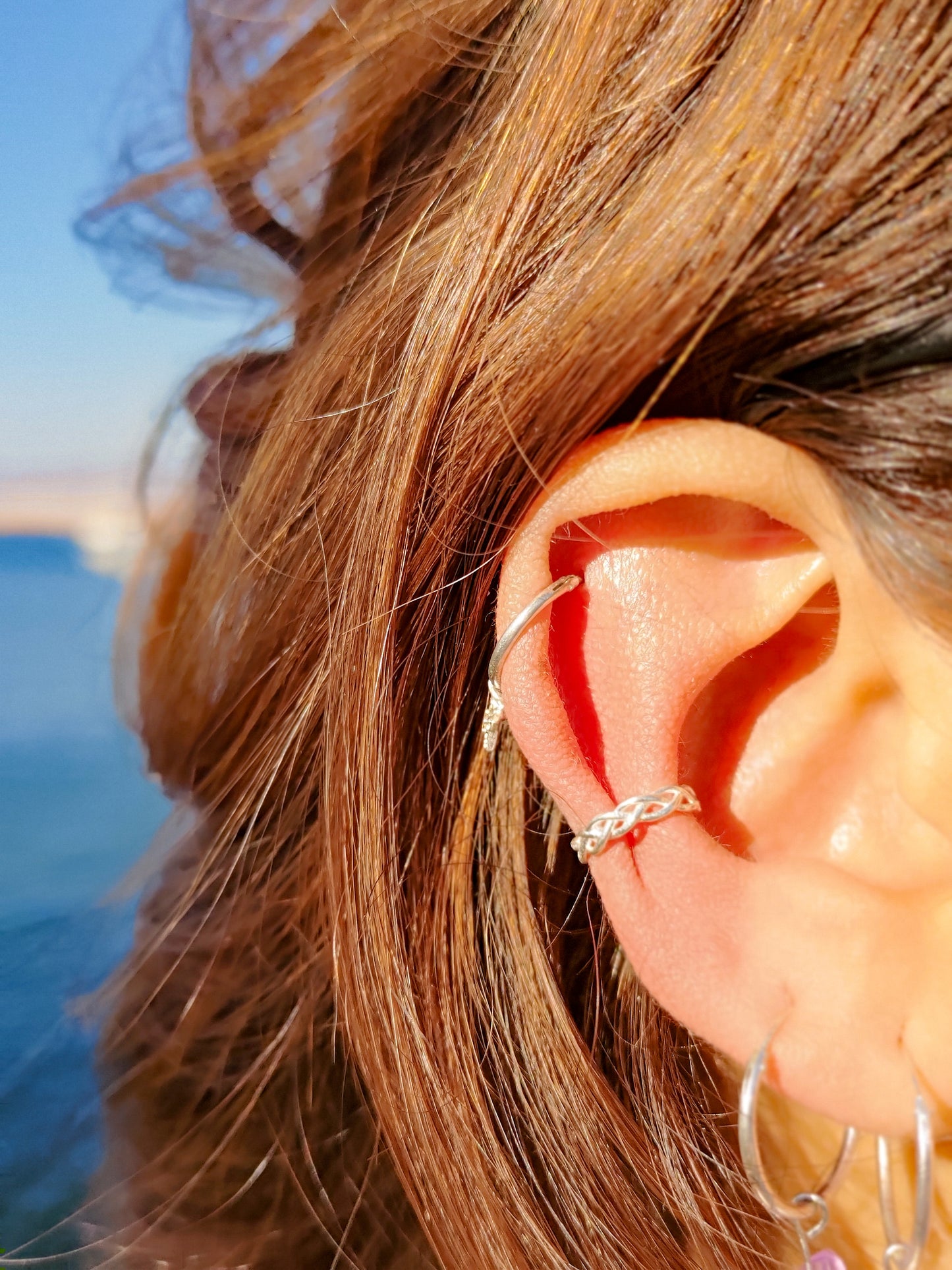 Ear cuff trenzado liso