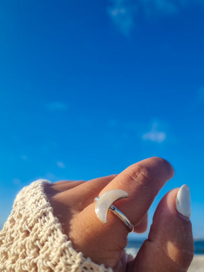 Anillo luna con Nácar